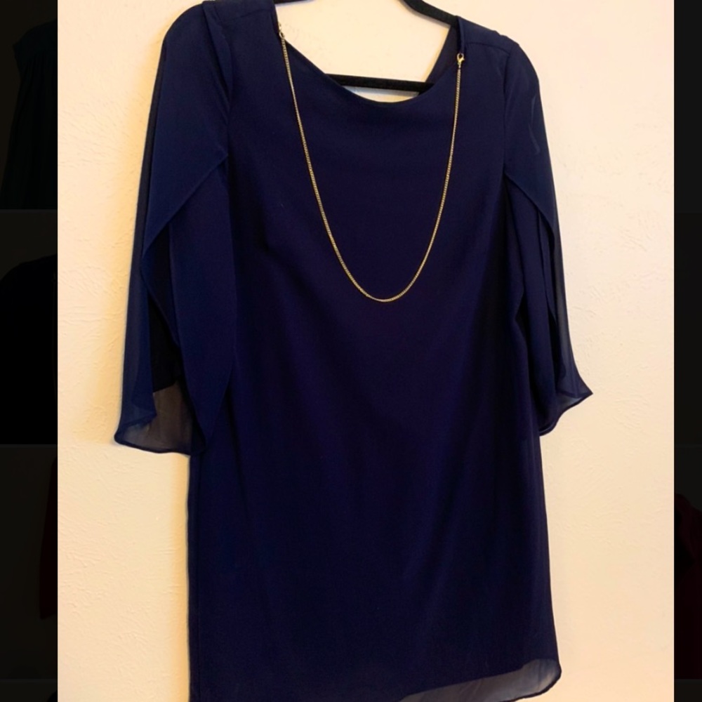 Navy Knee Length Dress